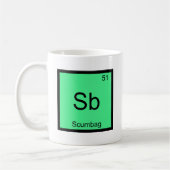 Sb - Scumbag Chemie Elementsymbool Grappige T-shir Koffiemok (Links)