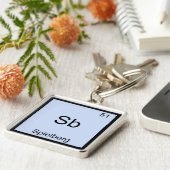 Sb - Spielberg Grappig Chemie Element Symbool T-sh Sleutelhanger (Zijkant)