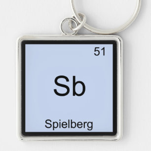 Sb - Spielberg Grappig Chemie Element Symbool T-sh Sleutelhanger