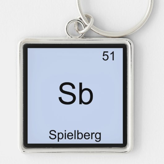 Sb - Spielberg Grappig Chemie Element Symbool T-sh Sleutelhanger (Voorkant)