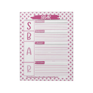 SBAR-Sjabloon voor studenten in de gezondheidszorg Notitieblok