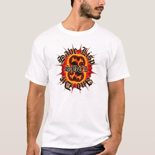 SBCL Inferno Fractal White T-shirt (Voorkant)