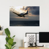 SBD-5 Ononderbroken over de Stille Oceaan Poster (Thuiskantoor)