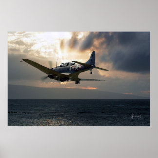SBD-5 Ononderbroken over de Stille Oceaan Poster