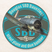 SBD Dauntless Ronde Kartonnen Onderzetter (Voorkant)