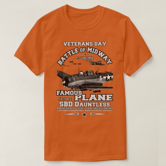 SBD Onverschrokken Slag bij Midway T-shirt (Design voorkant)
