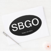 SBGO Sebago Lake Maine Oval Bumpersticker Ovale Sticker (Envelop)