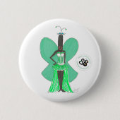 SBM Pseudo Celeb Green Ruffle Mode Button Pin (Voorkant)