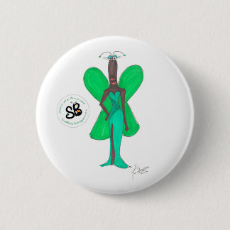SBM Pseudo Celebrity Green Glam Mode Button Pin