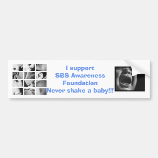SBS Awareness Foundation bumper sticker (Voorkant)