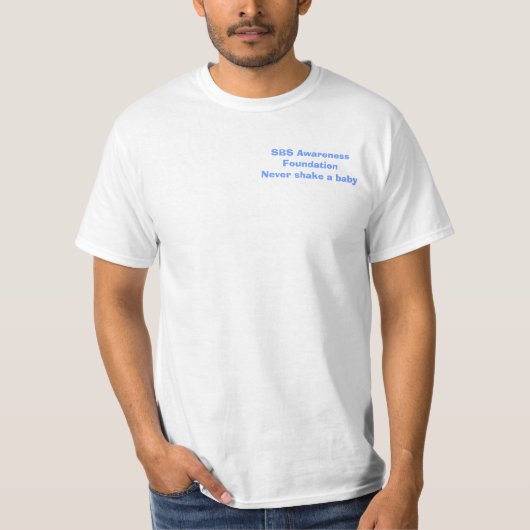 SBS Awareness Foundation mannen wit shirt (Voorkant)