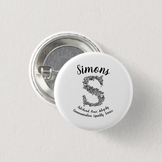 SBS - Simons - Merch Ronde Button 3,2 Cm (Voorkant /achterkant)