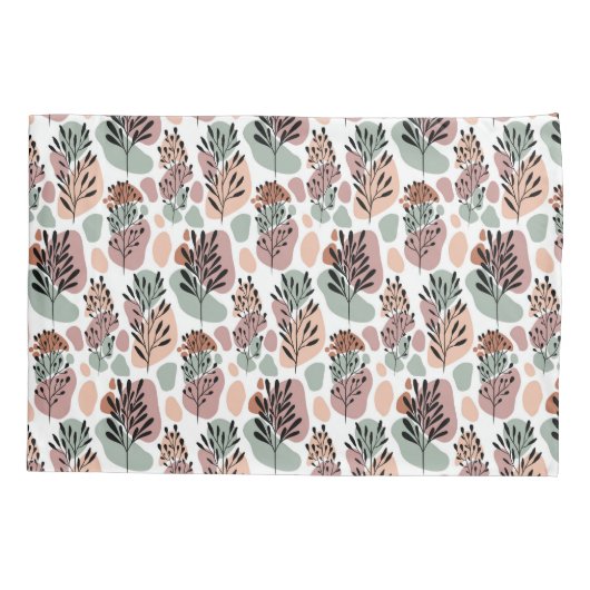 Sbstract leaves and organic shapes kussensloop (Achterkant)