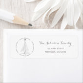 SBTF Aangepaste vakantie retour adres-zilver Etiket (Insitu)