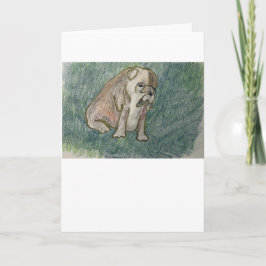 SBulldog Hond Wenskaart Kaart