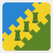 SC A Polderslot Populaire badge Vierkante Sticker (Voorkant)