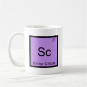 Sc - Bejaarde Grappige Chemie Element Symbool Koffiemok (Links)