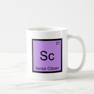 Sc - Bejaarde Grappige Chemie Element Symbool Koffiemok