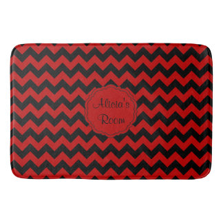 SC Chevron Bath Mat-Red-Black Badmat