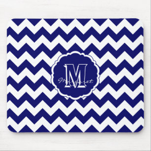 SC Chevron Muismat-blauw en wit donker Muismat