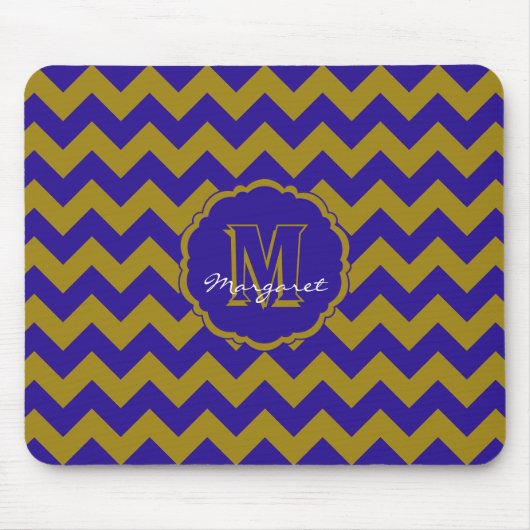 SC Chevron Muismat-Blue en Gold Muismat (Voorkant)