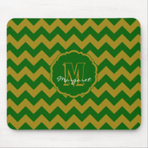 SC Chevron Muismat-Green en Gold Muismat