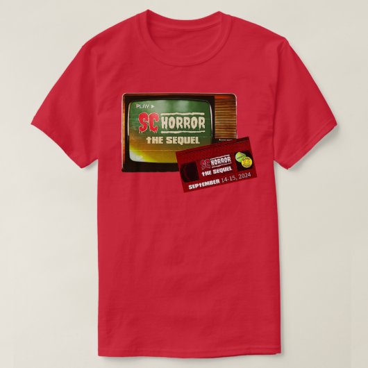 SC HORROR CONVENTIE HET VERVOLG T-SHIRT (Design voorkant)