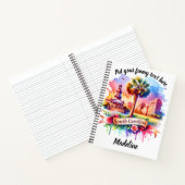 SC landschap met palm en skyline Notitieboek (Binnen)