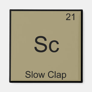 Sc - Langzaam Klappen Funny Chemie Elementsymbool  Magneet