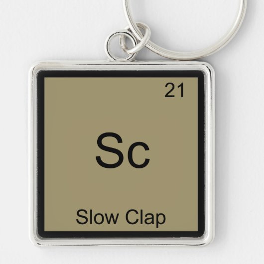 Sc - Langzaam Klappen Grappig Chemie Element Symbo Sleutelhanger (Voorkant)