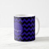 SC Monogram Chevron, Blue-Black-Coffee Mok (Voorkant rechts)