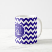 SC Monogram Chevron, Blue-White Lt-Coffee Mok (Voorkant rechts)