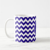 SC Monogram Chevron, Blue-White Lt-Coffee Mok (Links)