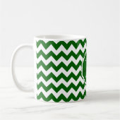 SC Monogram Chevron, Mok met groen-wit-koffie (Links)