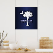 SC Palmetto & Crescent (Charleston) Poster (Keuken)