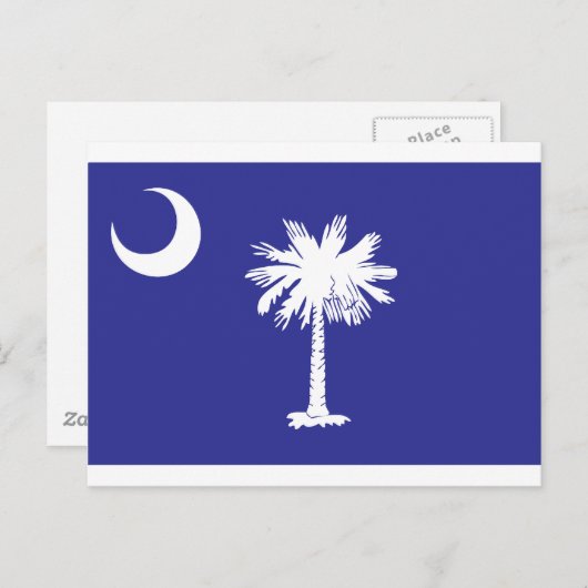 SC Palmetto Moon Statenvlag Briefkaart (Voorkant / Achterkant)