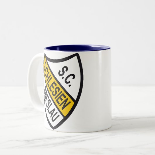 SC Schlesien Breslau Tweekleurige Koffiemok (Voorkant links)