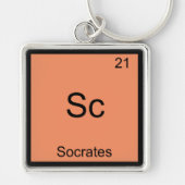 Sc - SOCRATES Funny Element Chemistry Symbol T-shi Sleutelhanger (Voorkant)