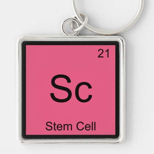 Sc - Stamcel Grappige Chemie Elementsymbool T-shir Sleutelhanger (Voorkant)
