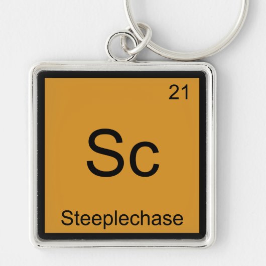 Sc - Steeplechase Grappige Scheikunde Element Symb Sleutelhanger (Voorkant)
