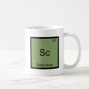Sc - Succubus Grappig Chemie Element Symbool T-shi Koffiemok