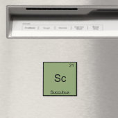 Sc - Succubus Grappig Chemie Element Symbool T-shi Magneet (Insitu (Vaatwasser))