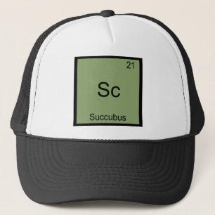 Sc - Succubus Grappige Chemie Element Symbool T-sh Trucker Pet