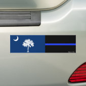 SC-vlag en Bumpersticker van politie met dun blauw (Op auto)