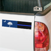 SC-vlag en Bumpersticker van politie met dun blauw (Op Truck)