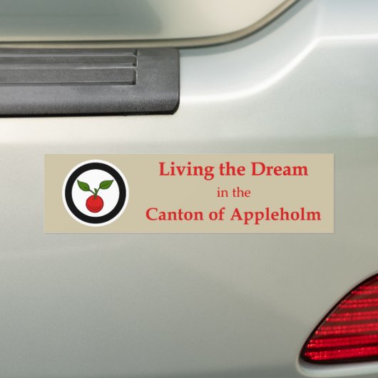 SCA Appleholm bumpersticker (Op auto)