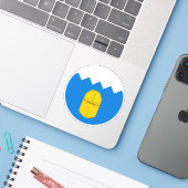 SCA Bronzehelm Vinyl Sticker (Laptop met iPhone)