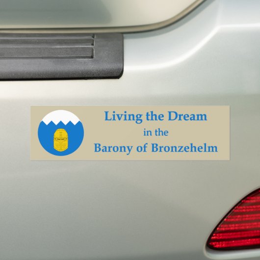 SCA bronzen helm bumper sticker (Op auto)