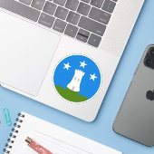 SCA Caer Anterth Mawr Vinyl Sticker (Laptop met iPhone)