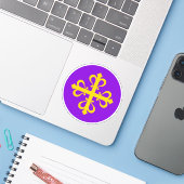 SCA Calontir Ensign Vinyl Sticker (Laptop met iPhone)